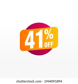 41 discount, Sales Vector badges for Labels, , Stickers, Banners, Tags, Web Stickers, New offer. Discount origami sign banner
