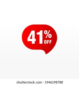 41 discount, Sales Vector badges for Labels, , Stickers, Banners, Tags, Web Stickers, New offer. Discount origami sign banner