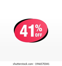 41 discount, Sales Vector badges for Labels, , Stickers, Banners, Tags, Web Stickers, New offer. Discount origami sign banner