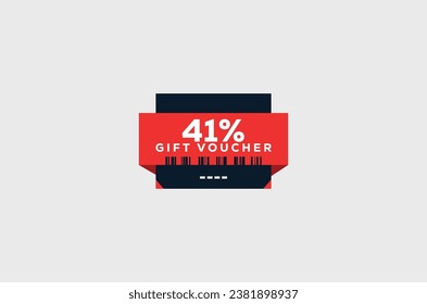 41% Gift Voucher Minimalist signs and symbols design with fantastic color combination and style