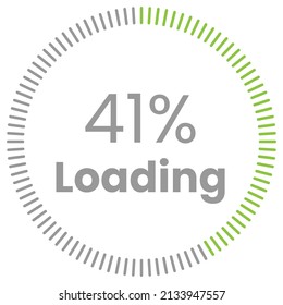 41% Loading. 41% circle diagrams Infographics vector, 41 Percentage ready to use for web design ux-ui