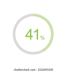 41% Loading. 41% circle diagrams Infographics vector, 41 Percentage ready to use for web design ux-ui.