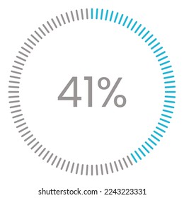 41% Loading. 41% circle diagrams Infographics vector, 41 Percentage ready to use for web design ux-ui