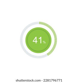 41% Loading. 41% circle diagrams Infographics vector, 41 Percentage ready to use for web design ux-ui.