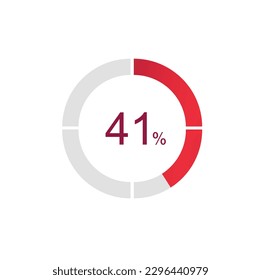 41% Loading. 41% circle diagrams Infographics vector, 41 Percentage ready to use for web design ux-ui.