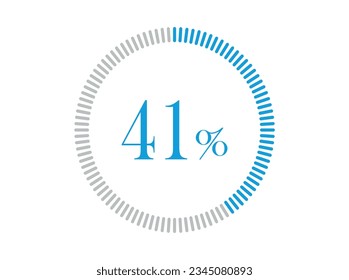 41% Loading. 41% circle diagrams Infographics vector, Percentage ready to use for web design.