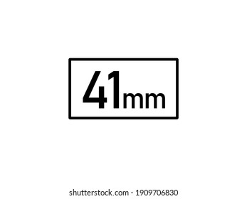 Ilustración vectorial de 41 milímetros, tamaño de 41 mm