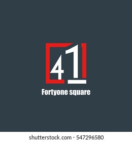 41 Number logo design vector element