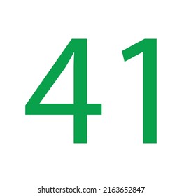 41 NUMBER SIMPLE CLIP ART VECTOR ILLUSTRATION 