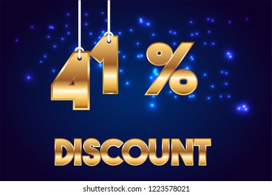 41% off discount promotion sale,  sale promo marketing.