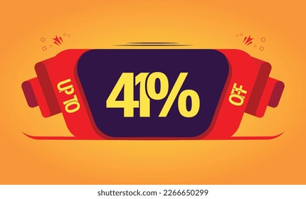 UP TO 41% OFF Super Sale. banner design.