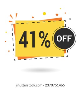 41 percent off. Vector design.