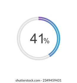 41 percent Update or loading symbol, 41% Circle loading icon template.