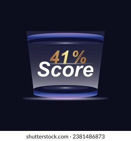 41% Score Sign Designed to catch the  and illustration  combination in blue Vector illustration background design.