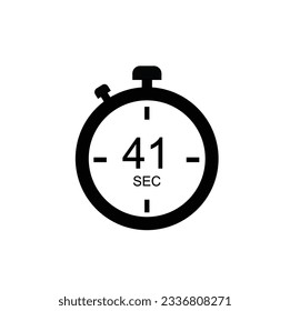 41 Seconds timer icon, 41 sec digital timer. Clock and watch, timer, countdown.