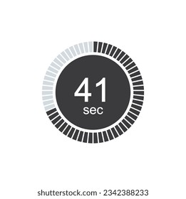 41 seconds timers Clock, Timer 41 sec icon.
