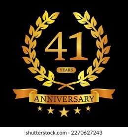 Ilustración del logotipo del 41° aniversario. adecuado para usted