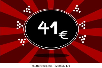 41 Є vector icon. forty-one euro symbol