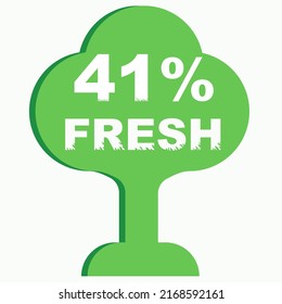 41% Vector Illustration of Fresh food everyday graphic label or sticker on white background, vector design illustration. Suitable for product label