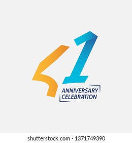 41 Year Anniversary Celebration Vector Template Design Illustration