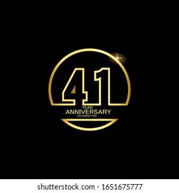 41 Year Anniversary celebration Vector Template Design Illustration