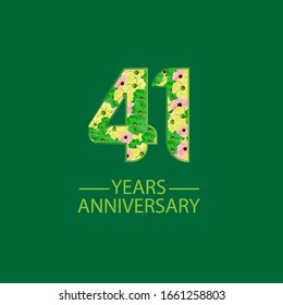 41-jährige Jubiläumsfeier Vektorillustration Template Design Illustration