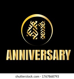 41 year anniversary celebration, vector design for celebrations, invitation cards and greeting cards