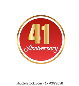 41 year anniversary celebration, vector design for celebrations, invitation cards and greeting cards