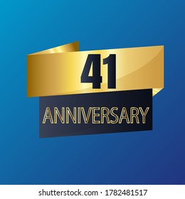 41 year anniversary celebration, vector design for celebrations, invitation cards and greeting cards