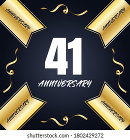 41 year anniversary celebration, vector design for celebrations, invitation cards and greeting cards