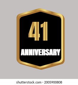 41 year anniversary celebration, vector design for celebrations, invitation cards and greeting cards