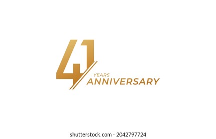 41 Year Anniversary Celebration Vector. Happy Anniversary Greeting Celebrates Template Design Illustration