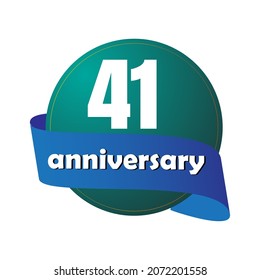41 year anniversary celebration, vector design for celebrations, invitation cards and greeting cards