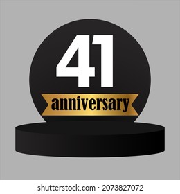 41 year anniversary celebration, vector design for celebrations, invitation cards and greeting cards