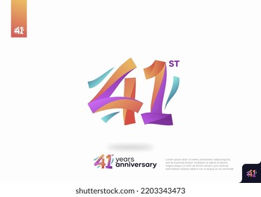 41 year anniversary design template