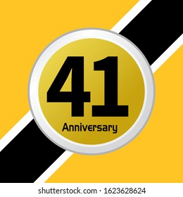 41 Year Anniversary Vector Template Design Illustration