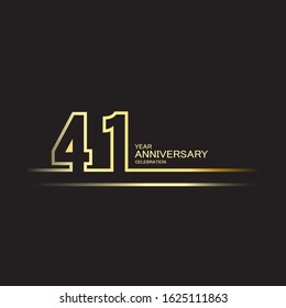 41 Year Anniversary Vector Template Design Illustration