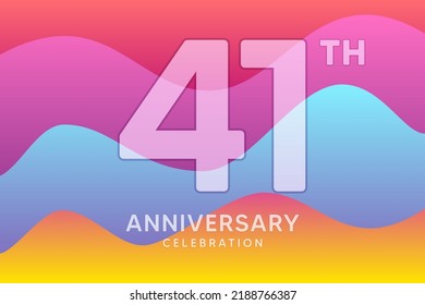 41-jährige Vektor Template Design Illustration