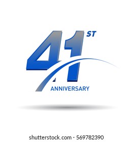 41 Years Anniversary Celebration Design.
