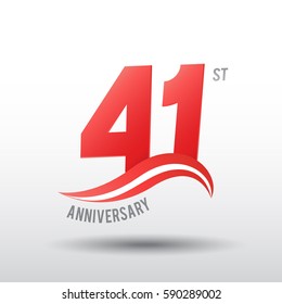 41 Years Anniversary Celebration Design