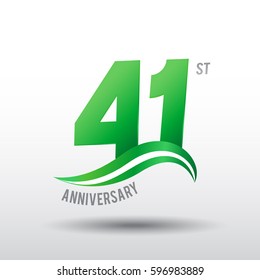 41 Years Anniversary Celebration Design logo