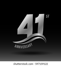 41 Years Anniversary Celebration Design logo