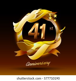 41 years anniversary celebration logo