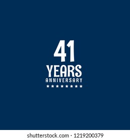 41 years anniversary celebration simple emblem, label, badge, logo,seal. vintage logo, 41 year sign, jubilee, greeting card