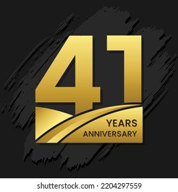 41 Years Anniversary Celebration Anniversary Celebration Stock Vector ...