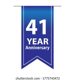 41 Years Anniversary Celebration Vector Template Design Illustration