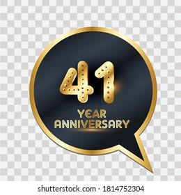 41 Years Anniversary Celebration Vector Template Design Illustration