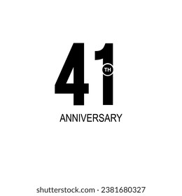 41 Years anniversary celebration vector template design illustration