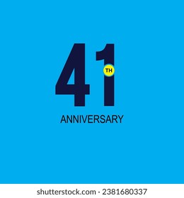 41 Years anniversary celebration vector template design illustration