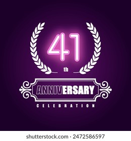 41 years anniversary celebration vector template design illustration